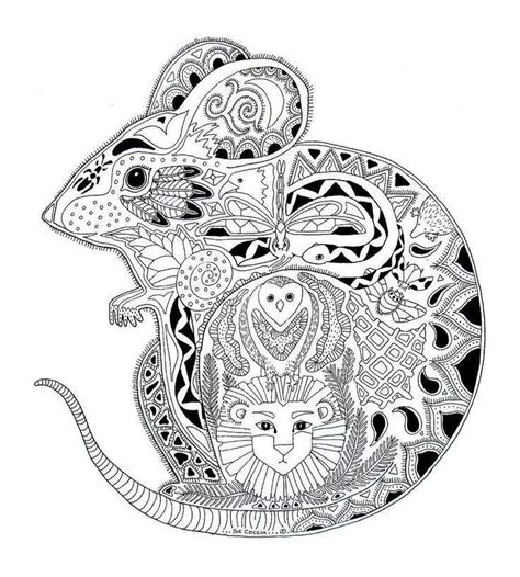 Combine them and you have. Mouse - Animals Coloring pages - 100% Mandalas Zen & Anti ...
