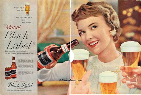 Item 16809 1959 Carlings Black Label Beer Paper Ad