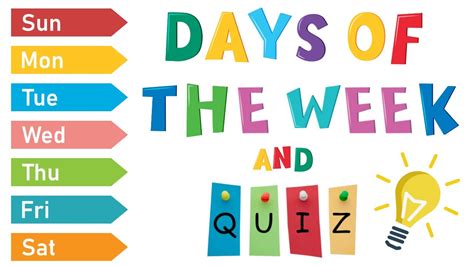 Days Of The Week For Kids Esl Games Youtube