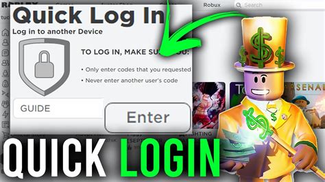 Roblox Quick Login Code Login Pages Info