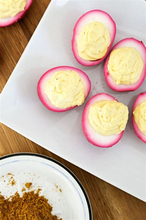 Beet Pickled Curried Deviled Eggs Recipe Deviled Eggs Deviled Eggs