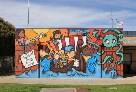 Bryan Snyder Paints Mural At Valley Middle School Carlsbad Art And