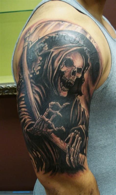 35 Best Skulls And Grim Reapers Tattoo Sleeves For Men