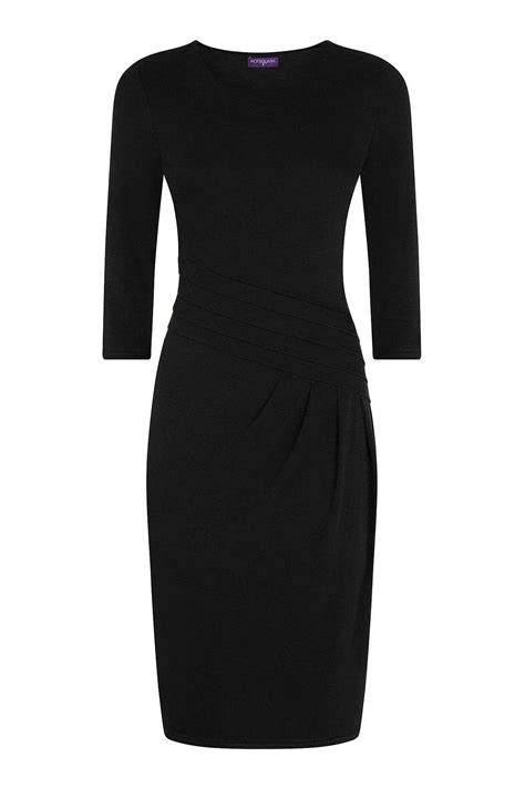 Buy Hotsquash Black Pleat Waist Dress From Next Australia