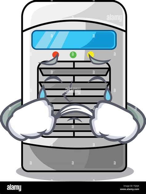 Crying Air Cooler Isolated With The Cartoon Stock Vector Image And Art
