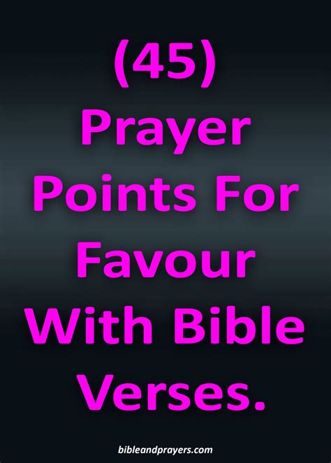 45 Prayer Points For Favour With Bible Verses