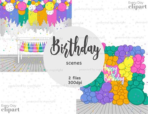 Happy Birthday Background Clipart Png Birthday Room Scene Bday Party