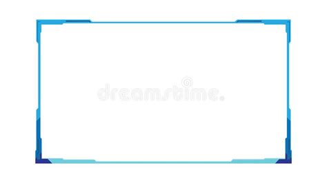 Blue Color Twitch Overlay Design Stock Vector Illustration Of