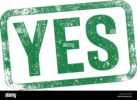Yes Green Stamp Stock Vector Image And Art Alamy