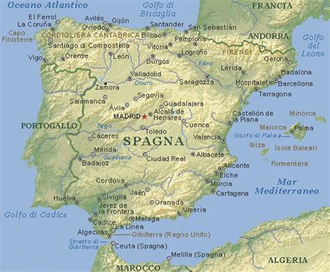 Cartina Spagna E Confini Cartina