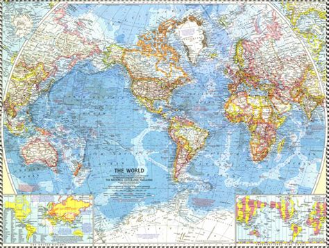 World Wall Map 1960 By National Geographic Shop Mapworld