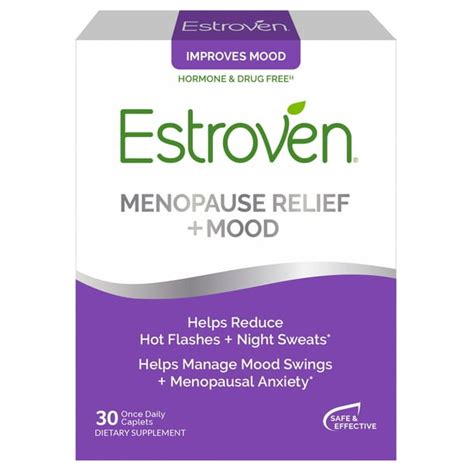 estroven menopause relief mood helps reduce hot flashes 30 ct