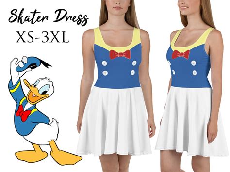 Donald Duck Skater Kleid Damen Kostüm Halloween Cosplay Etsyde