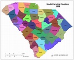 Map of South Carolina Counties