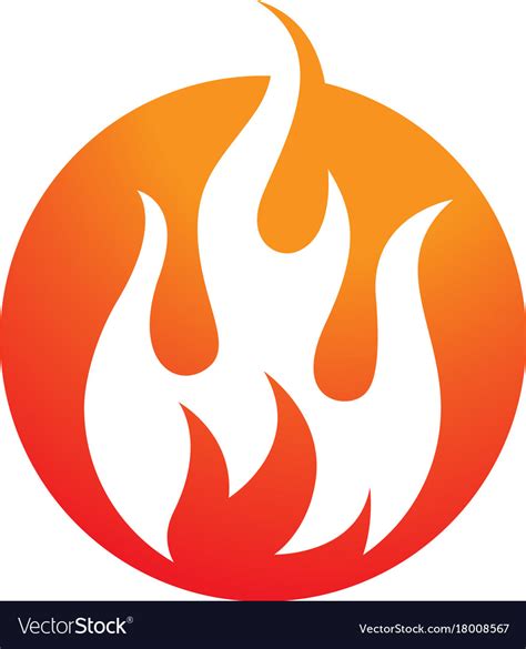 Fire Flame Logo Template Royalty Free Vector Image