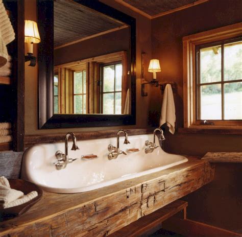 The largest collection of interior design and decorating ideas on the internet, including living room, bedroom, kitchens and bathrooms. Cool Unique Rustic Bathroom Vanity Ideas For Amazing ...