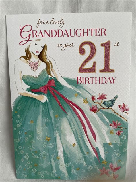Granddaughter 21st Birthday Card 21st Birthday Card For Granddaughter