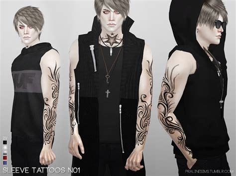 Sleeve Tattoos N01 By Pralinesims At Tsr Sims 4 Updates