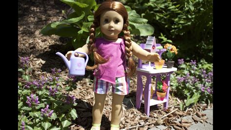 American Girl Truly Me Doll 61 Sunshine Gardening Bench Set Youtube