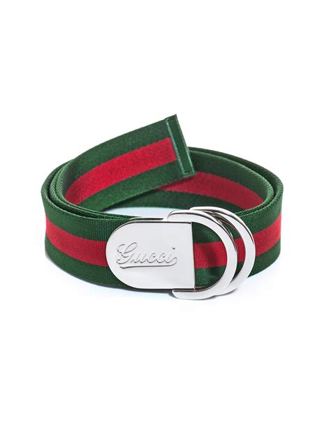 Gucci Stripe Canvas Belt In Red For Men Forest Lyst
