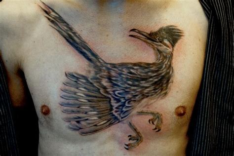 Tattoo of roadrunner, speed, runner tattoo. Roadrunner by Thea Duskin: TattooNOW