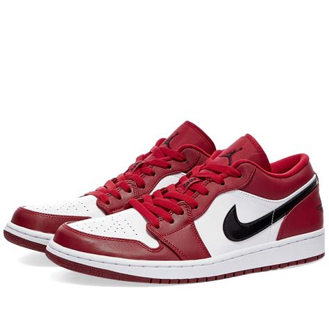 Air Jordan 1 Low Red Black And White End