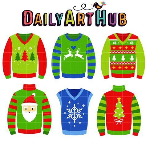 Ugly Christmas Sweater Clipart Clip Art Art And Collectibles