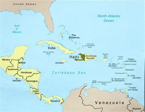 Haiti is one of nearly 200 countries illustrated on our blue ocean laminated map of the world. Geographical location of Haiti