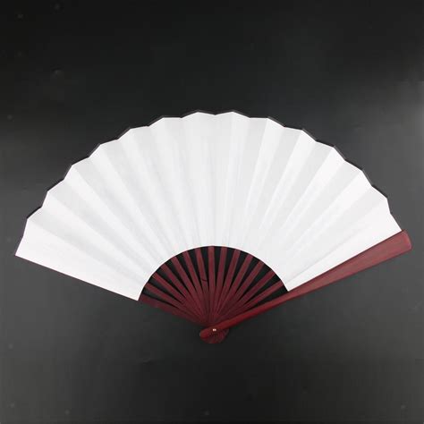 Silk Chinese Folding Wooden Solid Hand Fan Unisex Diy Paint Pocket Fans