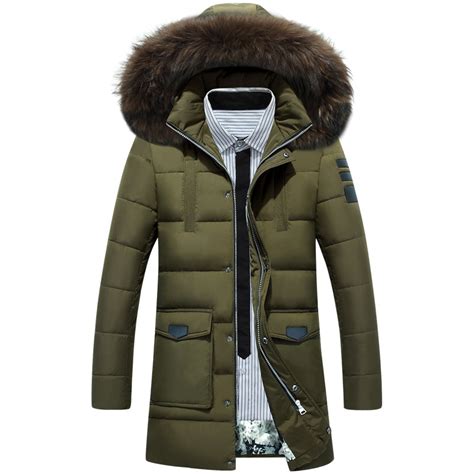 duck down jacket men 2018 new winter jacket mens down coat thick warm parkas fur hooded long