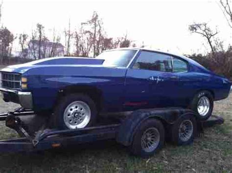 Find Used 1971 Chevelle Race Car Roller With 16ft Car Trailer 800000