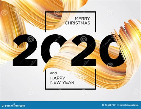 2020 Happy New Year Background Design Vector Greeting Card With