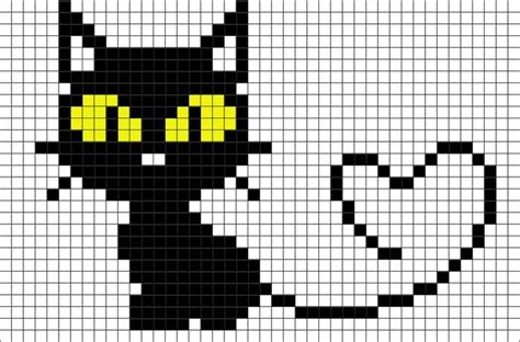 Cat Pixel Art Pixel Art Grid Pixel Art Pattern Pixel Art Templates