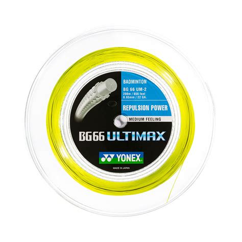 Yonex Bg 66 Ultimax Gelb 200m Top Badmintonsaite