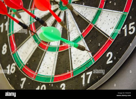 Multiple Dart On Dartboard From Competition Stock Photo Alamy
