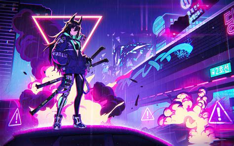 Support us by sharing the content, upvoting wallpapers on the page or sending your own background pictures. 3840x2400 Katana Anime Girl Neon 4k 4k HD 4k Wallpapers ...