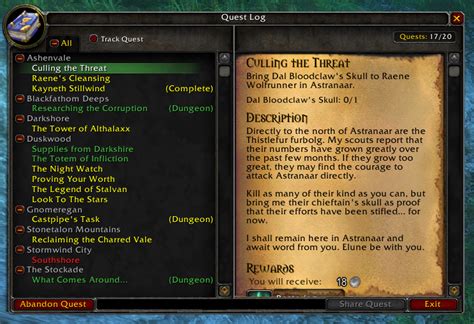 Wide Quest Log Graphic Ui Mods World Of Warcraft Addons
