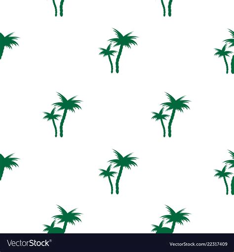 Tropical Green Palm Trees Seamless Pattern Vector Image