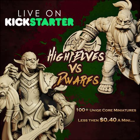 High Elves Vs Dwarfs Kickstarter Just Launched Dprintedtabletop