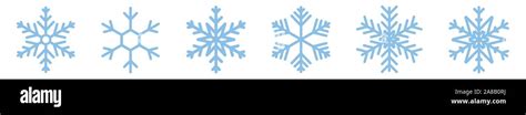 Snowflake Icon Blue Snowflakes Ice Crystal Winter Symbol