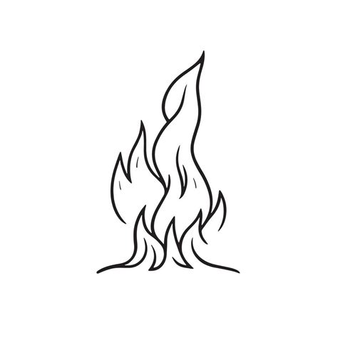 Simple Hand Drawn Bonfire Outline In Flat Design 20270916 Vector Art At