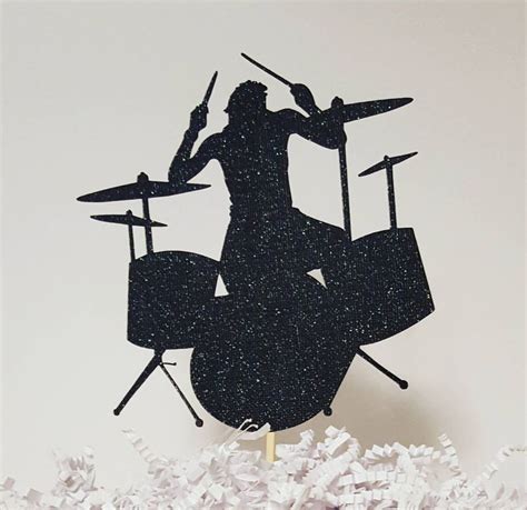Drummer Cake Topper Rocker 80s Themed Party Rock And Roll Party