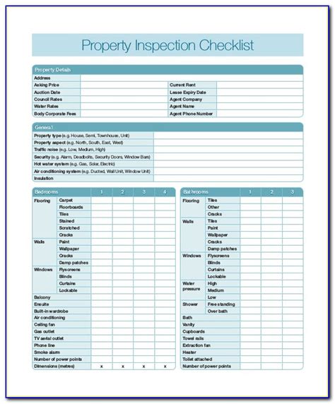 Home Inspection Report Template In Excel