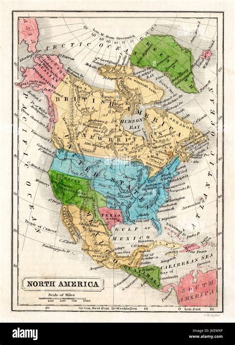 1845 Boynton Map Of The North America Showing The Republic Of Texas