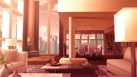 Sweet Home And Furniture Apartment Anime Living Room