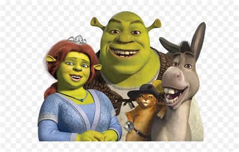 Donkey Shrek Fiona And P Png Shrek Fiona Donkey And Puss In Boots
