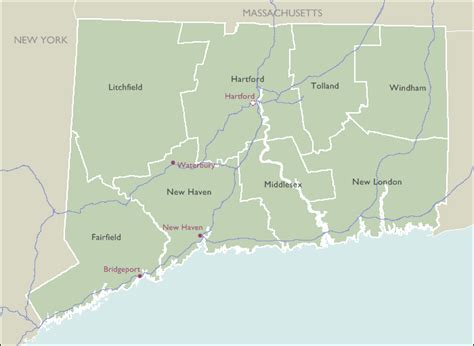 County Zip Code Maps Of Connecticut