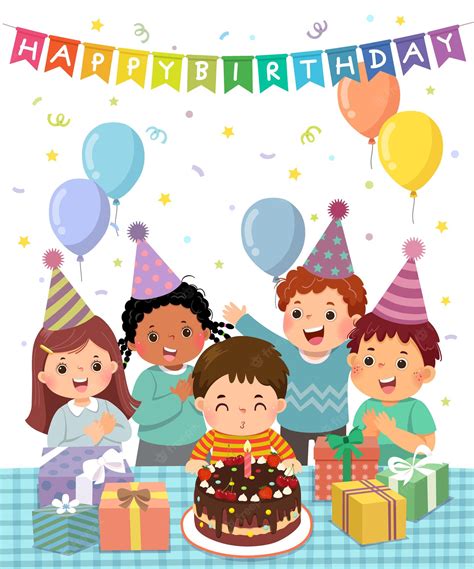 Premium Vector Vector Illustration Cartoon Of Happy Group Of Kids