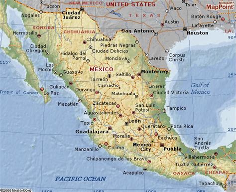 Mexico City Map And Mexico City Satellite Image