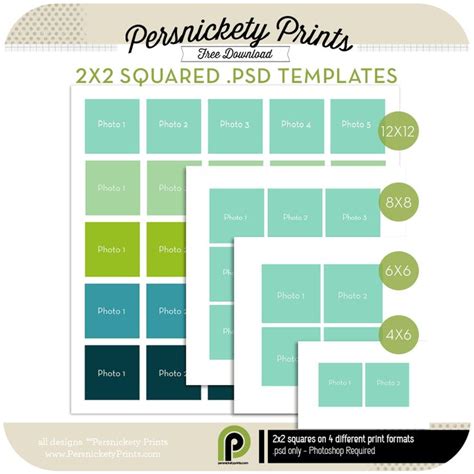 Free Download 2x2 Squared Templates For Photoshop Iphoneography